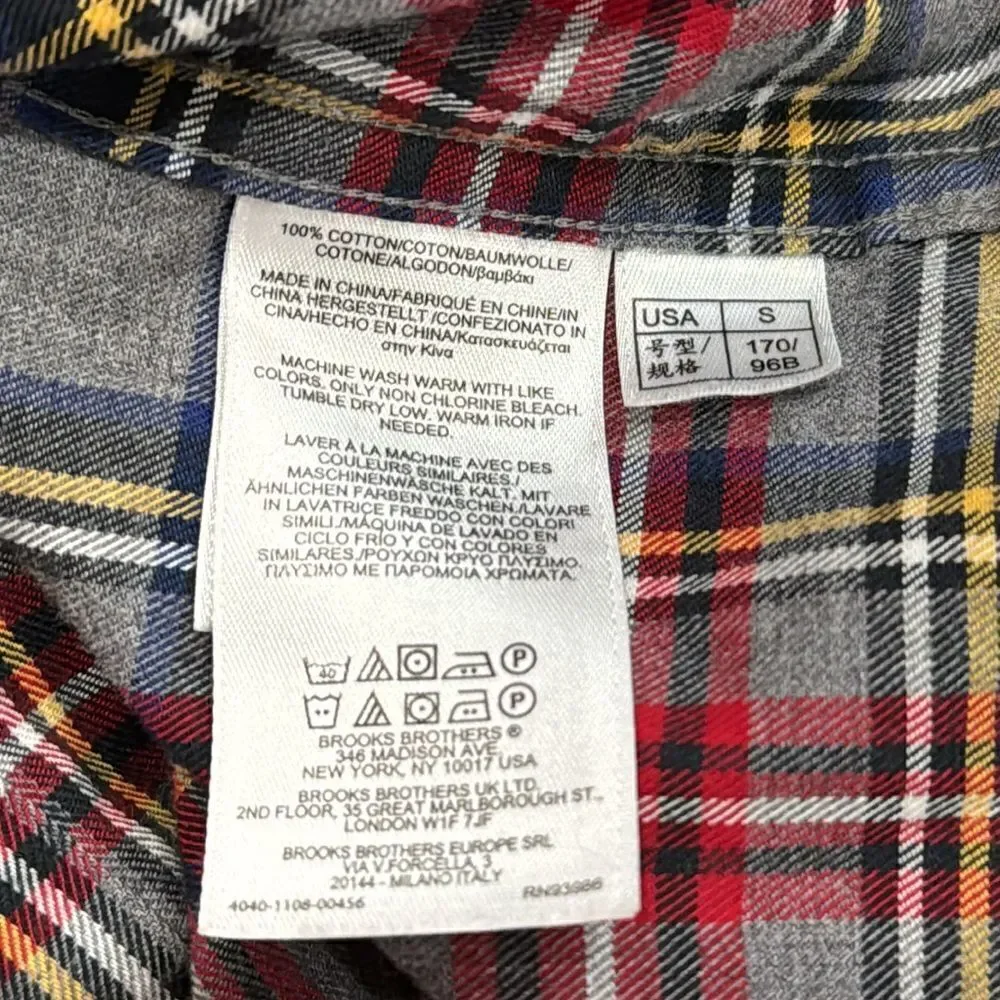Brooks Brother Red Fleece flannel Cotton button up size‎ size L